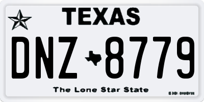 TX license plate DNZ8779
