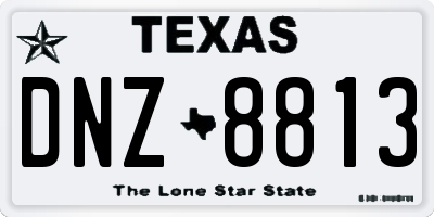 TX license plate DNZ8813