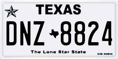 TX license plate DNZ8824
