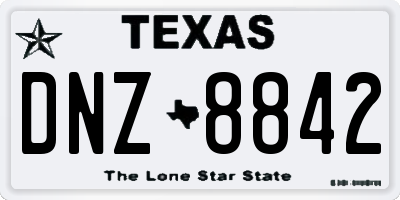 TX license plate DNZ8842