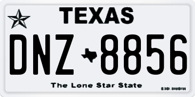 TX license plate DNZ8856