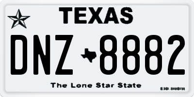 TX license plate DNZ8882