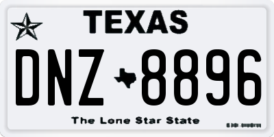 TX license plate DNZ8896