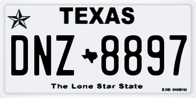 TX license plate DNZ8897