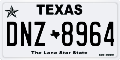 TX license plate DNZ8964