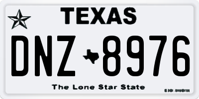 TX license plate DNZ8976