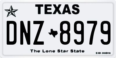 TX license plate DNZ8979