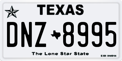 TX license plate DNZ8995