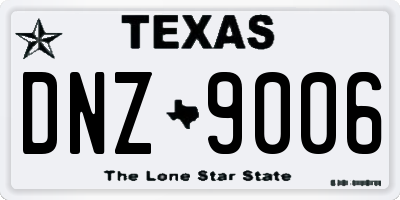 TX license plate DNZ9006