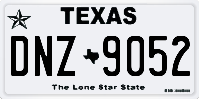TX license plate DNZ9052