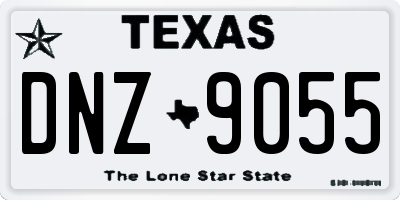 TX license plate DNZ9055