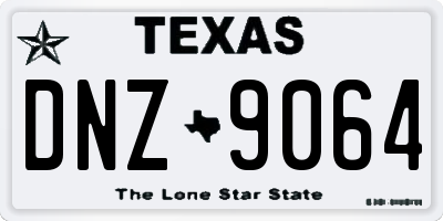 TX license plate DNZ9064