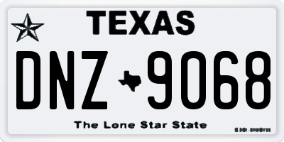TX license plate DNZ9068