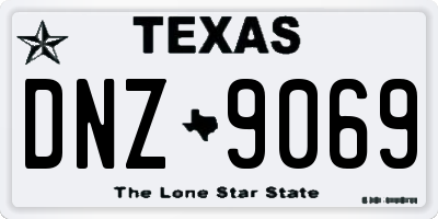 TX license plate DNZ9069