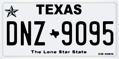 TX license plate DNZ9095