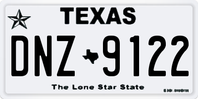 TX license plate DNZ9122