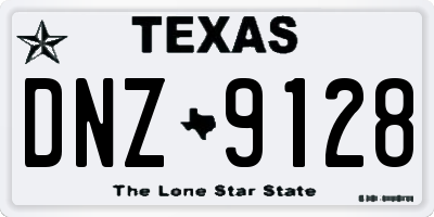 TX license plate DNZ9128