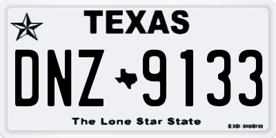 TX license plate DNZ9133