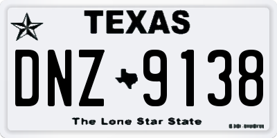 TX license plate DNZ9138