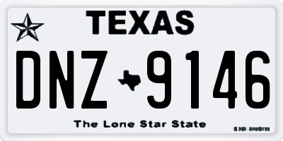 TX license plate DNZ9146