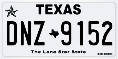 TX license plate DNZ9152