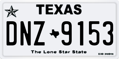 TX license plate DNZ9153