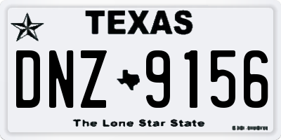 TX license plate DNZ9156