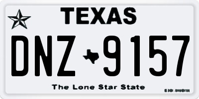 TX license plate DNZ9157