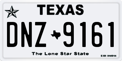 TX license plate DNZ9161
