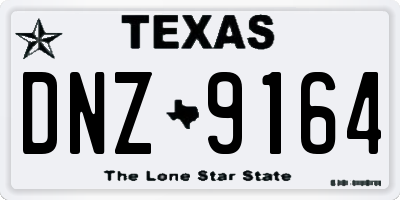 TX license plate DNZ9164