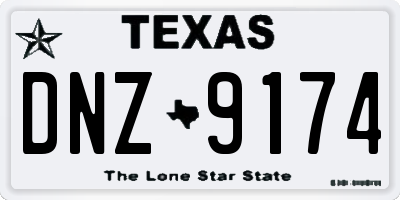 TX license plate DNZ9174