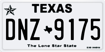 TX license plate DNZ9175