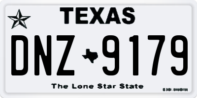 TX license plate DNZ9179