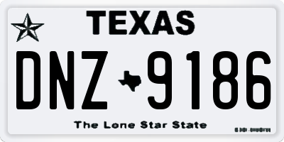 TX license plate DNZ9186