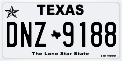 TX license plate DNZ9188
