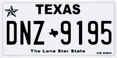 TX license plate DNZ9195