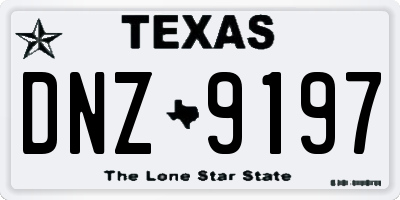 TX license plate DNZ9197