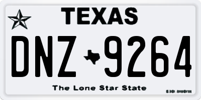 TX license plate DNZ9264