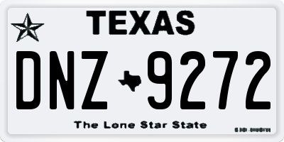 TX license plate DNZ9272