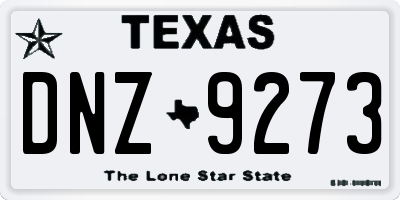 TX license plate DNZ9273