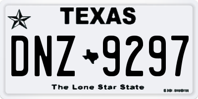 TX license plate DNZ9297