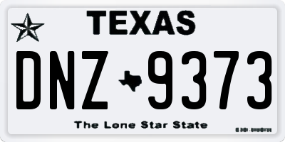 TX license plate DNZ9373