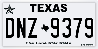 TX license plate DNZ9379