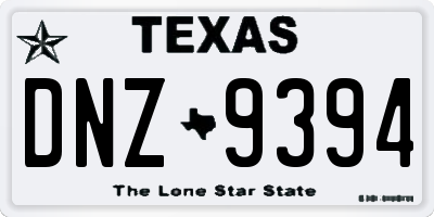 TX license plate DNZ9394