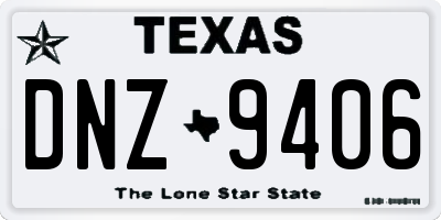 TX license plate DNZ9406