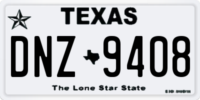 TX license plate DNZ9408