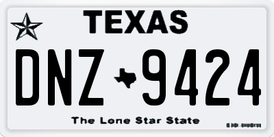 TX license plate DNZ9424