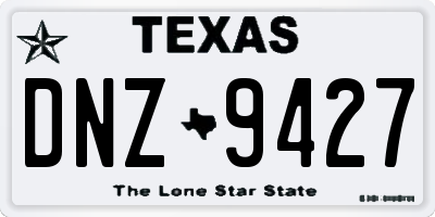 TX license plate DNZ9427