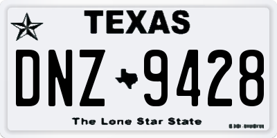 TX license plate DNZ9428