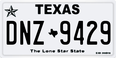 TX license plate DNZ9429